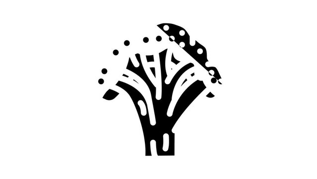 broccoli cut glyph icon animation