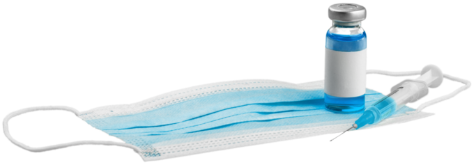 Coronavirus vaccine concept with syringe. Covid-19, 2019-nCov pandemic.