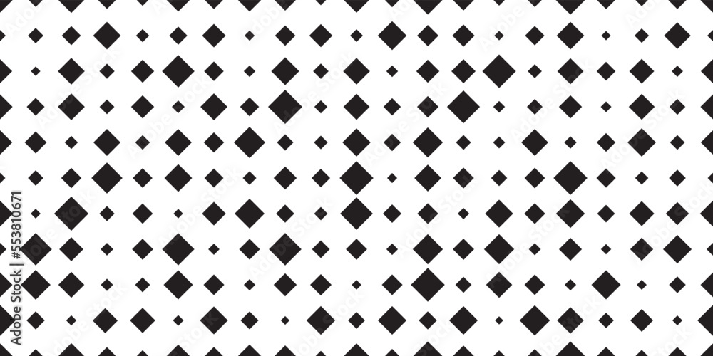 Poster large and small rhombuses in black. vector for print seamless, pattern for stylish design of surface