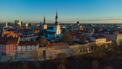 Fototapeta premium Tallinn old town view from above