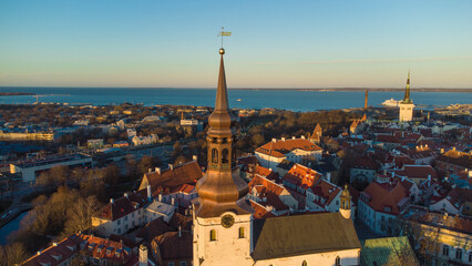 Tallinn old town view from above