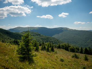 Fototapeta premium mountains landscape with clouds