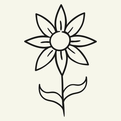 Flower. Vector hand drawn illustration.
