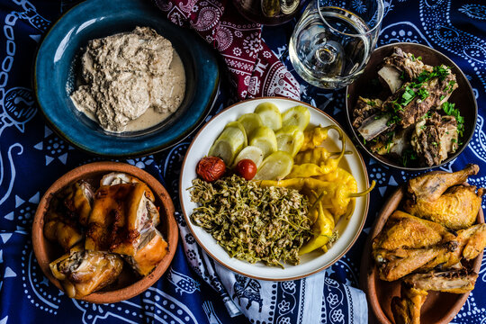 Traditional Georgian dishes