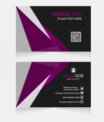 Modern professional business card design. Front or back side creative business card. corporate company business template.