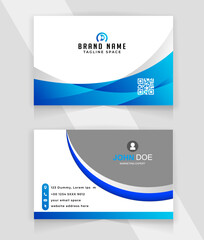 Modern professional business card design. Front or back side creative business card. corporate company business template.