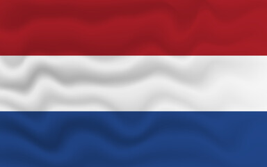 Wavy flag of Netherlands. Flag of Netherlands with a wavy effect. vector illustration