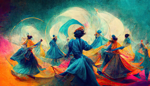 Happy Dancers - created with Generative AI Technology