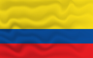 Wavy flag of Ecuador. Flag of Ecuador with a wavy effect. vector illustration