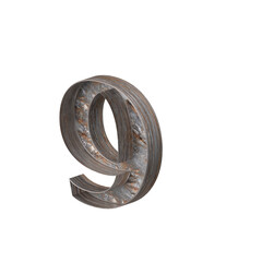 English alphabet symbol isolated made of tree bark in 3d rendering. English alphabet letter isolated made of tree bark. 3D PNG Image.  3D Transparent Image rendering. 