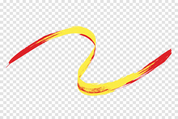 Vector ribbon with red and yellow color