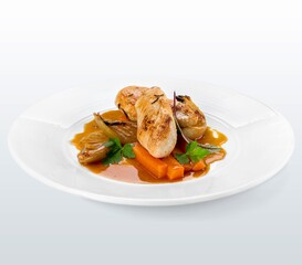 Tasty fresh meat dish on the plate