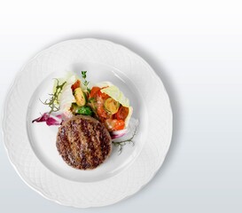 Tasty fresh meat dish on the plate