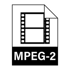 Modern flat design of MPEG-2 illustration file icon for web