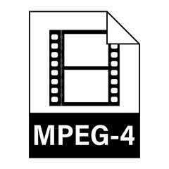 Obraz premium Modern flat design of MPEG-4 illustration file icon for web