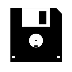 Simple illustration of floppy disk Personal computer component icon