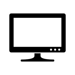 Simple illustration of monitor Personal computer component icon