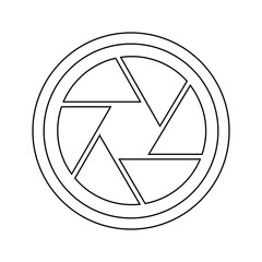 Simple illustration of photo camera aperture for apps and websites