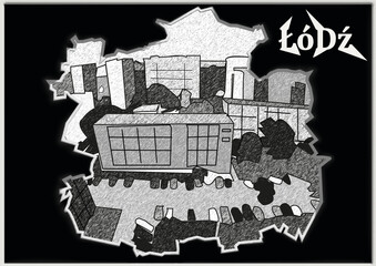 Mapa_łódź.linoryt_projekt