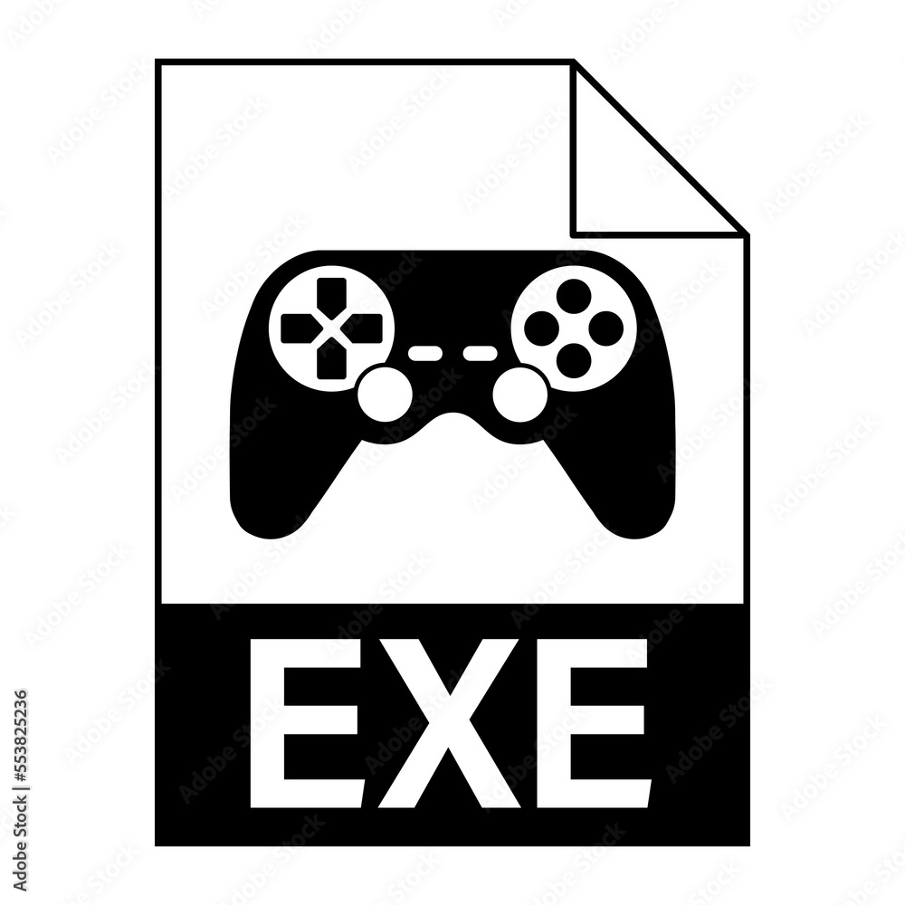 Poster modern flat design of exe file icon for web