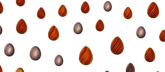 Fototapeta na wymiar golden easter eggs; 3d rendered illustration