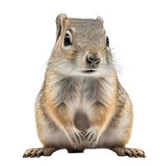 Cute tiny adorable ground squirrel animal on a transparant background - obrazy, fototapety, plakaty