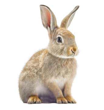 Cute tiny adorable rabbit animal on a transparant background
