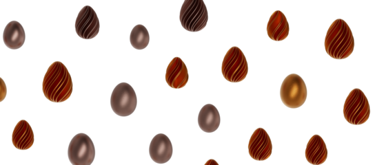 3d rendering of Easter glitter and black eggs