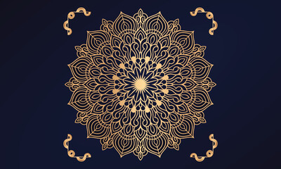 Luxury mandala background design with golden arabesque pattern arabic islamic east style.
Decorative mandala design for print, poster, cover, brochure, flyer, banner.
