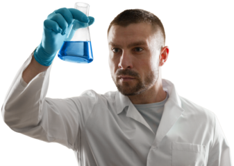 chemical man working with tube test in the research laboratory