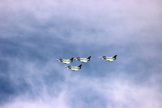 Eurofighter-Formation beim Trainingsflug