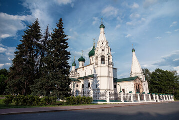 Church of Elijah the Prophet in Yaroslavl on a summer day.