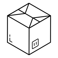 An icon of parcel line design 