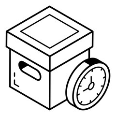 An icon of parcel line design 