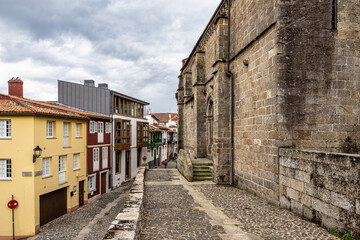 Fototapeta na wymiar Church of Santa Maria del Azogue at Plaza de Andrade in Betanzos, Galicia, Spain