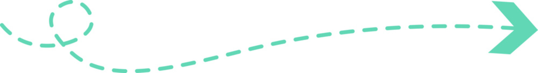 Dashed line arrow