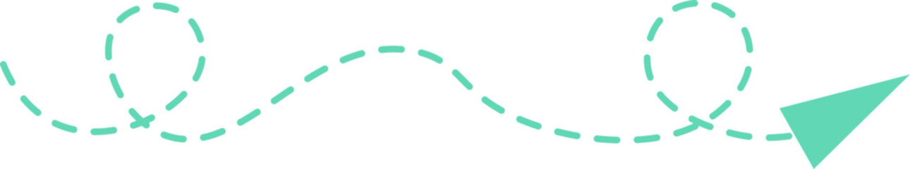 Dashed line arrow