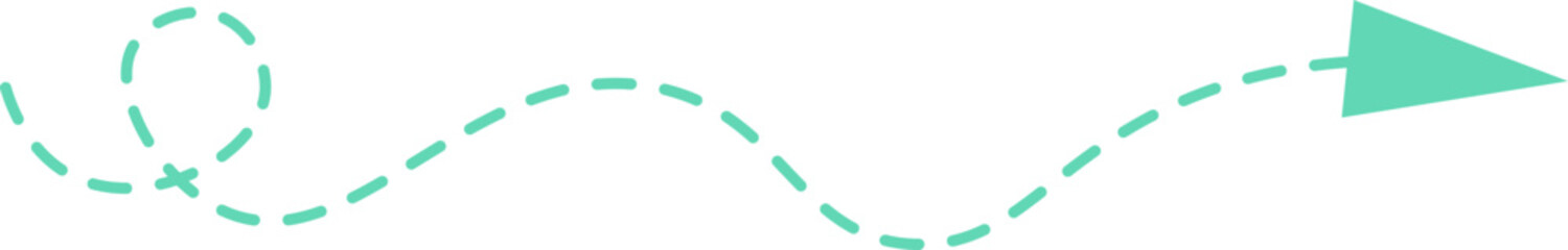 Dashed line arrow