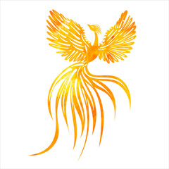 phoenix bird silhouette design vector isolated