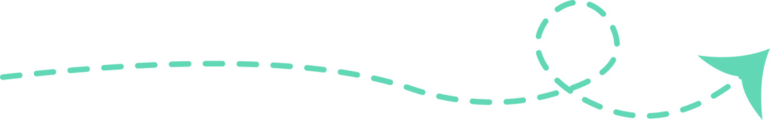 Dashed line arrow