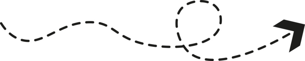 Dashed line arrow