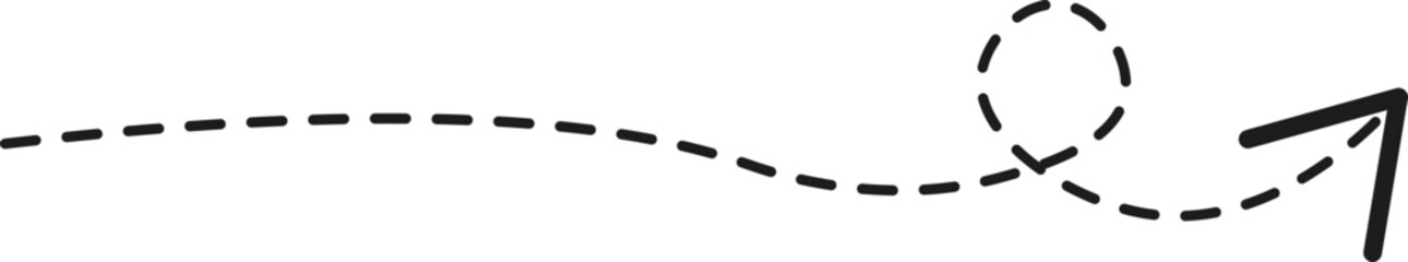 Dashed line arrow