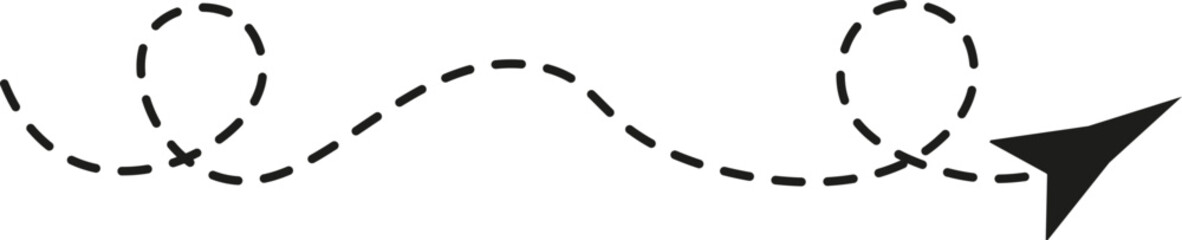 Dasged line arrow