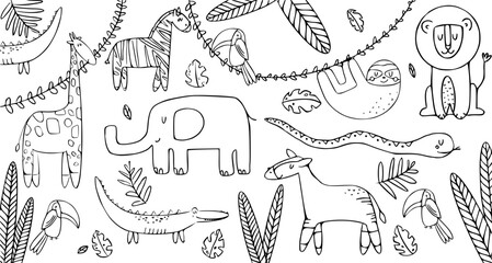 Animal-themed colouring book for children  