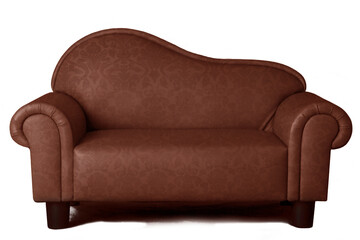 overlay, brown sofa