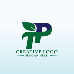 Family farm business logo letter TP