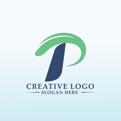 Family farm business logo letter TP