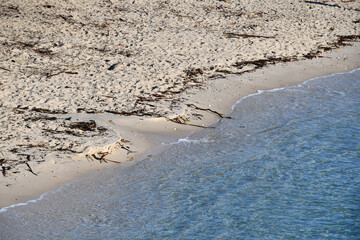 Sand Beach and Mediterranean Sea in Antibes, France