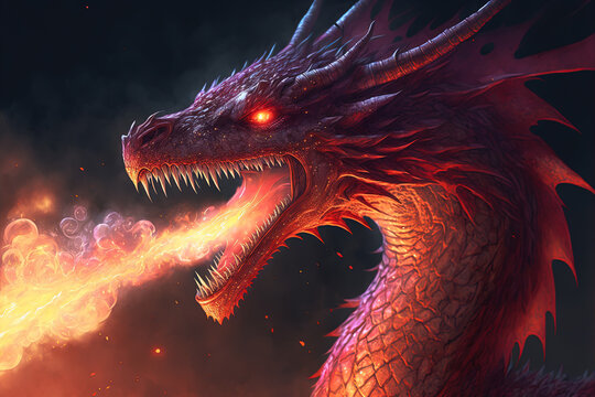 pictures of fire dragons