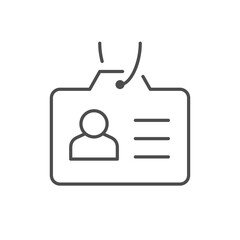 ID card line outline icon